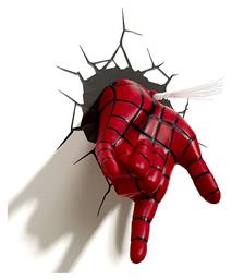 Παιδικό Φωτιστικό Τοίχου Led Πλαστικό Spiderman Hand The Source