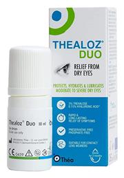 Thealoz Duo Οφθαλμικές Σταγόνες με Υαλουρονικό Οξύ για Ξηροφθαλμία 10ml Thea Pharma Hellas