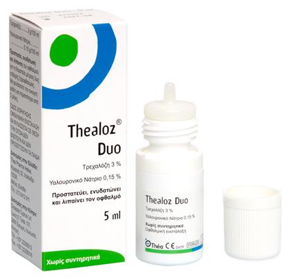 Thealoz Duo Οφθαλμικές Σταγόνες με Υαλουρονικό Οξύ για Ξηροφθαλμία 5ml Thea Pharma Hellas
