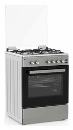 Υγραερίου Ελεύθερη με Εστίες Υγραερίου Inox TGS 6021 IX Thermogatz