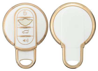 Θήκη Κλειδιού από Σιλικόνη με 3 Κουμπιά για Smart σε Λευκό Χρώμα - KWmobile