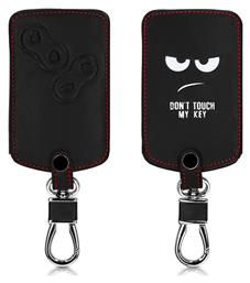 Θήκη Κλειδιού Don't Touch My Key από Δερματίνη με 4 κουμπιά για Renault - KWmobile