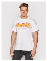 T-Shirt Flame Λευκό Regular Fit Thrasher
