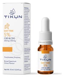 Day Time CBD 250mg & CBG 250mg Έλαιο Κάνναβης σε Σταγόνες με Γεύση Citrus 10ml Tikun