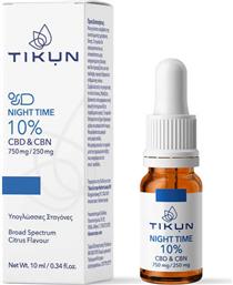 Tikun Night Time CBD 750mg & CBN 250mg Έλαιο Κάνναβης σε Σταγόνες με Γεύση Citrus 10ml