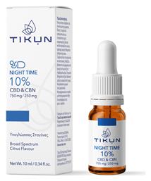 Night Time CBD 750mg & CBN 250mg Έλαιο Κάνναβης σε Σταγόνες με Γεύση Citrus 10ml Tikun