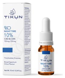 Tikun Night Time CBD 750mg & CBN 250mg Έλαιο Κάνναβης σε Σταγόνες με Γεύση Citrus 10ml από το Pharm24