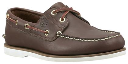 Timberland 2 Eye Δερμάτινα Ανδρικά Boat Shoes σε Καφέ Χρώμα από το Cosmos Sport