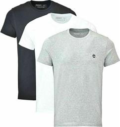 Timberland 3 Pack Ανδρικό T-shirt Black / White / Grey