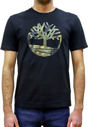 Timberland Ανδρικό T-shirt Μαύρο με Λογότυπο