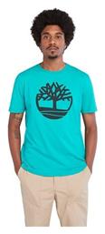 Ανδρικό T-shirt Τιρκουάζ με Λογότυπο Timberland