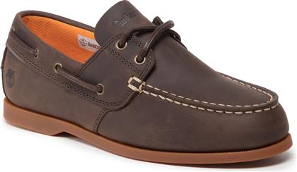 Cedar Δερμάτινα Ανδρικά Boat Shoes σε Καφέ Χρώμα Timberland