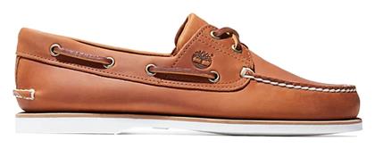 Timberland Classic 2 Eye Δερμάτινα Ανδρικά Boat Shoes σε Καφέ Χρώμα από το Plus4u