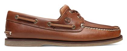 Timberland Classic 2 Eye TB0F74 Δερμάτινα Ανδρικά Boat Shoes σε Ταμπά Χρώμα από το Plus4u