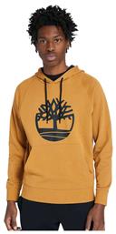 Core Tree Logo Ανδρικό Φούτερ με Κουκούλα και Τσέπες Camel Yellow Timberland