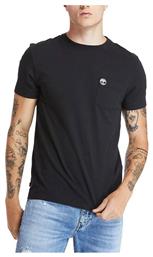 Timberland Dunstan River Ανδρικό T-shirt Μαύρο Με Λογότυπο από το Z-mall