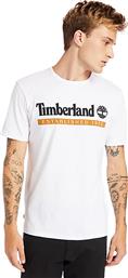Timberland Established 1973 Ανδρικό T-shirt Λευκό Με Λογότυπο από το Sneaker10