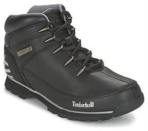 Euro Sprint Hiker Δερμάτινα Μαύρα Ανδρικά Μποτάκια Timberland