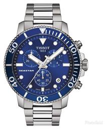 Seastar 1000 Ρολόι Μπαταρίας με Μεταλλικό Μπρασελέ Tissot