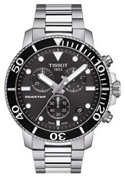 Seastar 1000 Ρολόι Μπαταρίας με Μεταλλικό Μπρασελέ Tissot