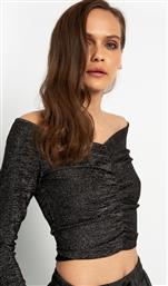 Toi&Moi 80-5429-221 Μακρυμάνικο Βραδινο Crop Top Μαύρο από το Toi - Moi