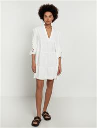 Toi&Moi Φόρεμα με Βολάν Λευκό