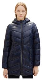Κοντό Γυναικείο Puffer Μπουφάν για Χειμώνα Navy Μπλε Tom Tailor