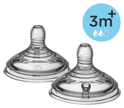 Tommee Tippee Θηλές από Σιλικόνη Μεσαίας Ροής για 3+ μηνών 2τμχ