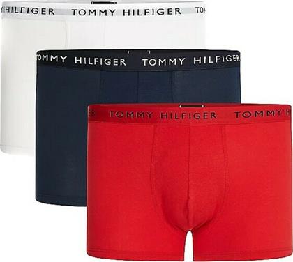 Ανδρικά Boxer White / Desert Sky / Primary Red Μονόχρωμα 3Pack Tommy Hilfiger
