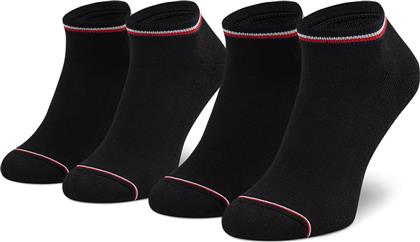 Tommy Hilfiger Ανδρικές Κάλτσες με Σχέδια Μαύρες 2Pack από το Epapoutsia