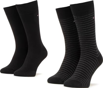 Tommy Hilfiger Ανδρικές Μονόχρωμες Κάλτσες Μαύρες 2Pack