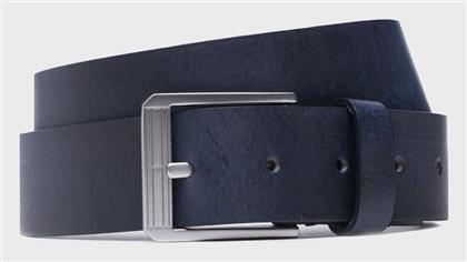 Ανδρική Ζώνη Δερμάτινη Navy Μπλε Tommy Hilfiger