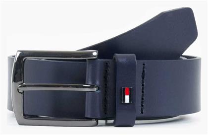 Ανδρική Ζώνη Δερμάτινη Πλεκτή Μπλε Tommy Hilfiger
