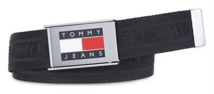 Ανδρική Ζώνη Υφασμάτινη Ιμάντας Μαύρη Tommy Hilfiger