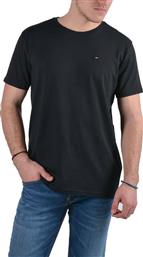 Tommy Hilfiger Ανδρικό T-shirt Μαύρο Μονόχρωμο από το Cosmos Sport