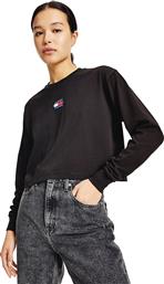 Tommy Hilfiger Badg Μακρυμάνικο Crop Top Μαύρο από το Cosmossport
