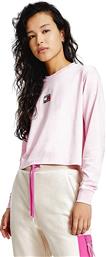 Tommy Hilfiger Badge Μακρυμάνικο Crop Top Romantic Pink από το Cosmossport