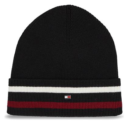 Beanie Unisex Σκούφος Πλεκτός σε Μαύρο χρώμα Tommy Hilfiger