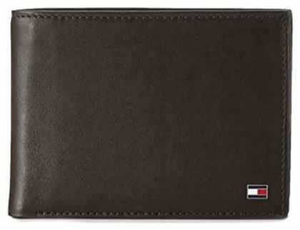 Tommy Hilfiger BIFOLD LEATHER Δερμάτινο Ανδρικό Πορτοφόλι Καφέ από το Epapoutsia