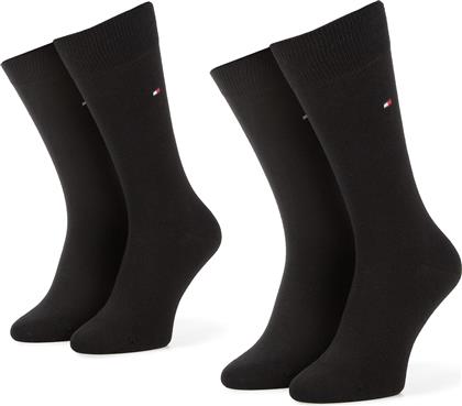 Tommy Hilfiger Classic Ανδρικές Μονόχρωμες Κάλτσες Μαύρες 2Pack 871353747777