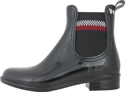 Tommy Hilfiger Corporate Elastic Rainboot Black από το Altershops