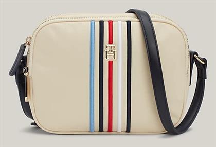 Crossover Γυναικεία Τσάντα Χιαστί Εκρού Tommy Hilfiger