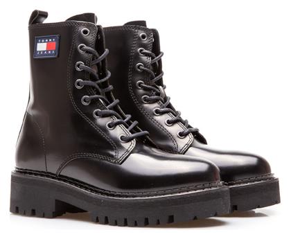 Δερμάτινα Γυναικεία Αρβυλάκια Μαύρα Tommy Hilfiger
