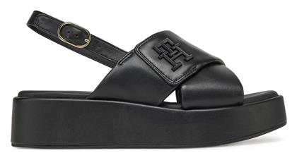 Δερμάτινα Γυναικεία Σανδάλια Flatforms Tommy Hilfiger