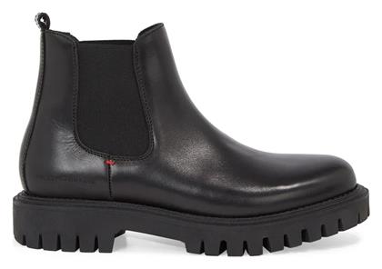Δερμάτινα Μαύρα Ανδρικά Μποτάκια Tommy Hilfiger