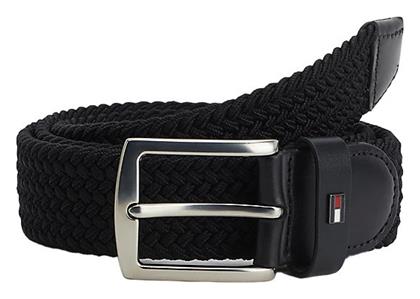 Ελαστική Ανδρική Ζώνη Μαύρη Tommy Hilfiger