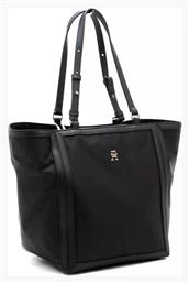 Essential Γυναικεία Τσάντα Tote Χειρός Μαύρη Tommy Hilfiger