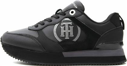 Tommy Hilfiger Γυναικεία Sneakers Μαύρα από το Troumpoukis