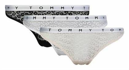 Γυναικεία String 3Pack με Δαντέλα Black/White/Pale Pink Tommy Hilfiger