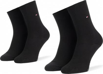Tommy Hilfiger Γυναικείες Μονόχρωμες Κάλτσες Μαύρες 2Pack